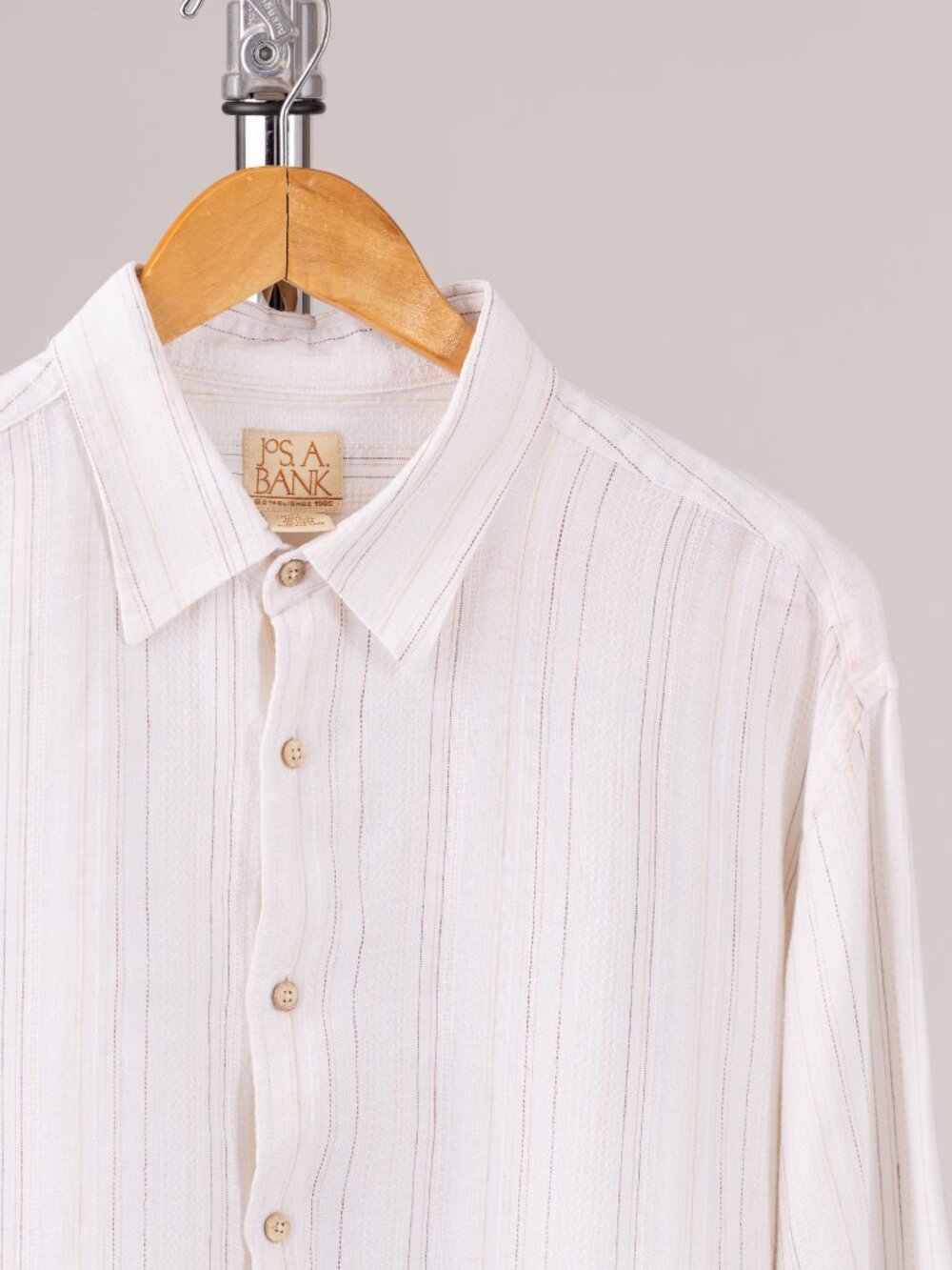 Jos. A. Banks Men's Neutral Linen Shirt